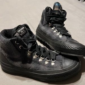 Converse Woolrich plaid flannel boots.